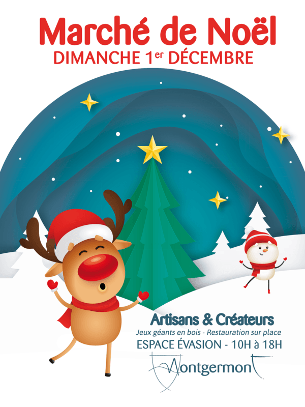 affiche marché de Noël 2019 Montgermont